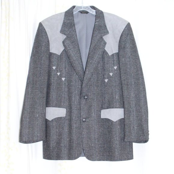 Pioneer Wear Other - Vintage Pioneer Wear Golden Collection Gray Wool Western Blazer Jacket Men's 40L